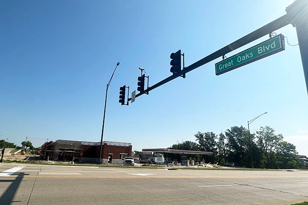 Street view of Great Oaks Blvd