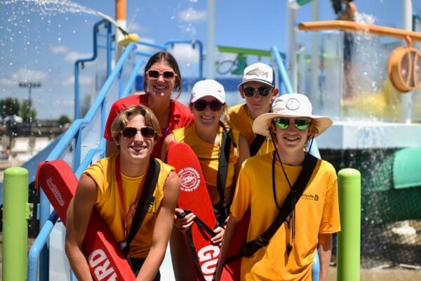 Lifeg guards at the pool