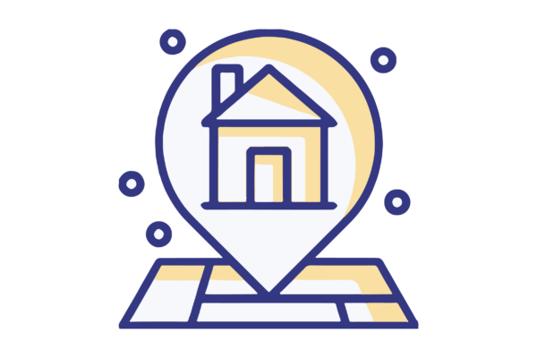 home on a map icon