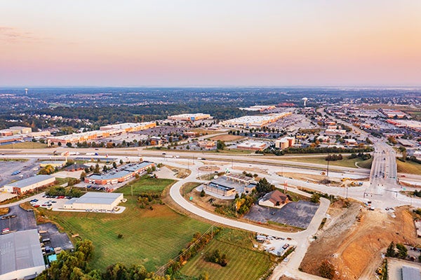 aerial view of a city