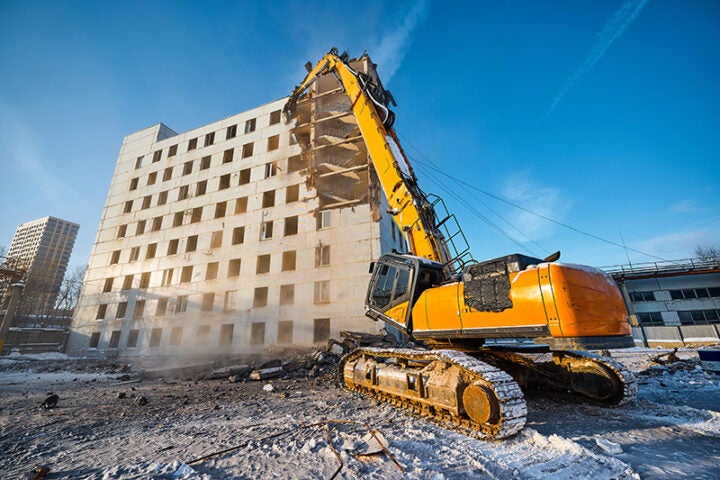 apartment building demolition