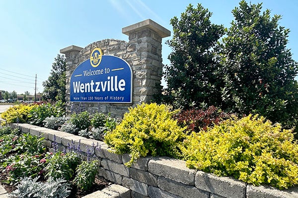 welcome sign of wentzville