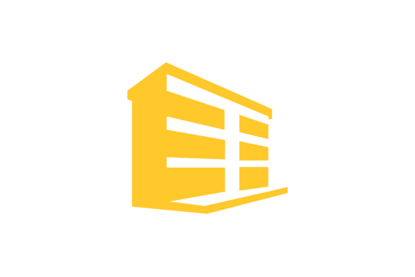 Icon of yellow building.