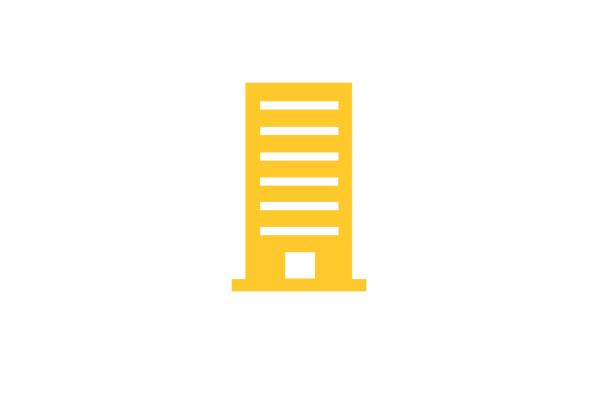 Icon of yellow building.