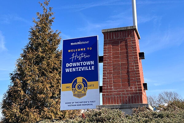 Historic Downtown Wentzville sign
