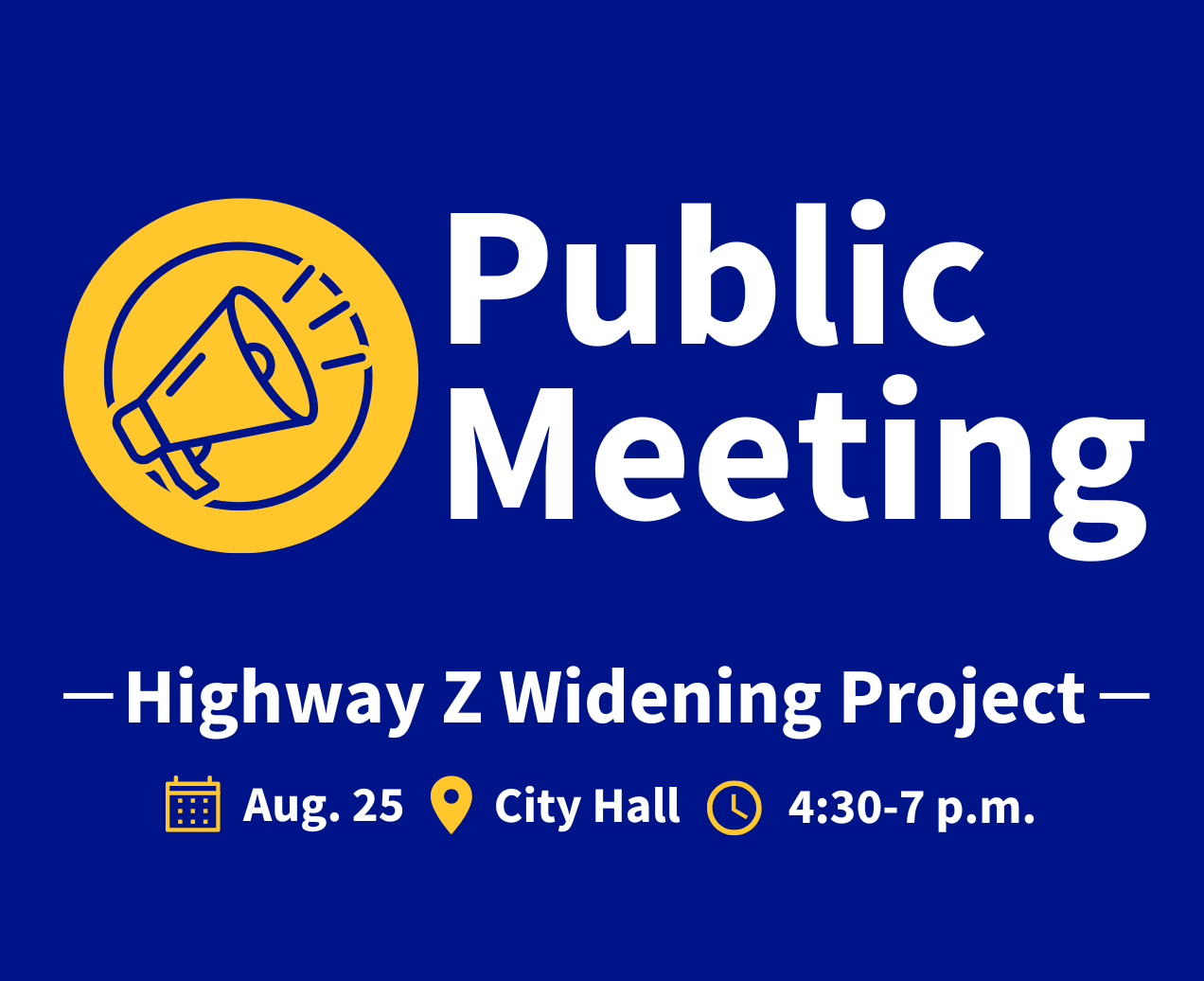 Highway Z Widening Public Meeting
