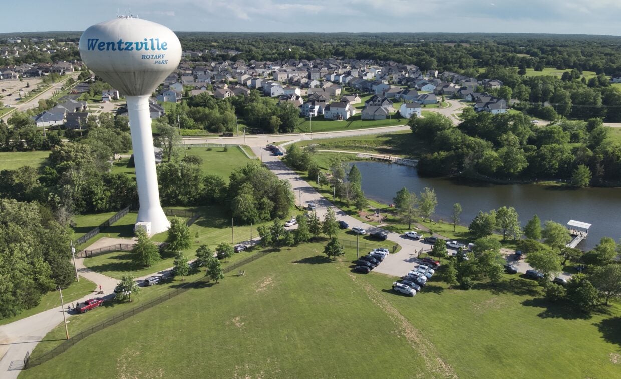 Aerial image of park