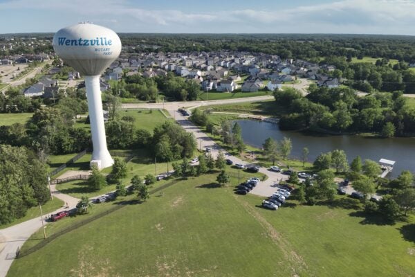 Aerial image of park