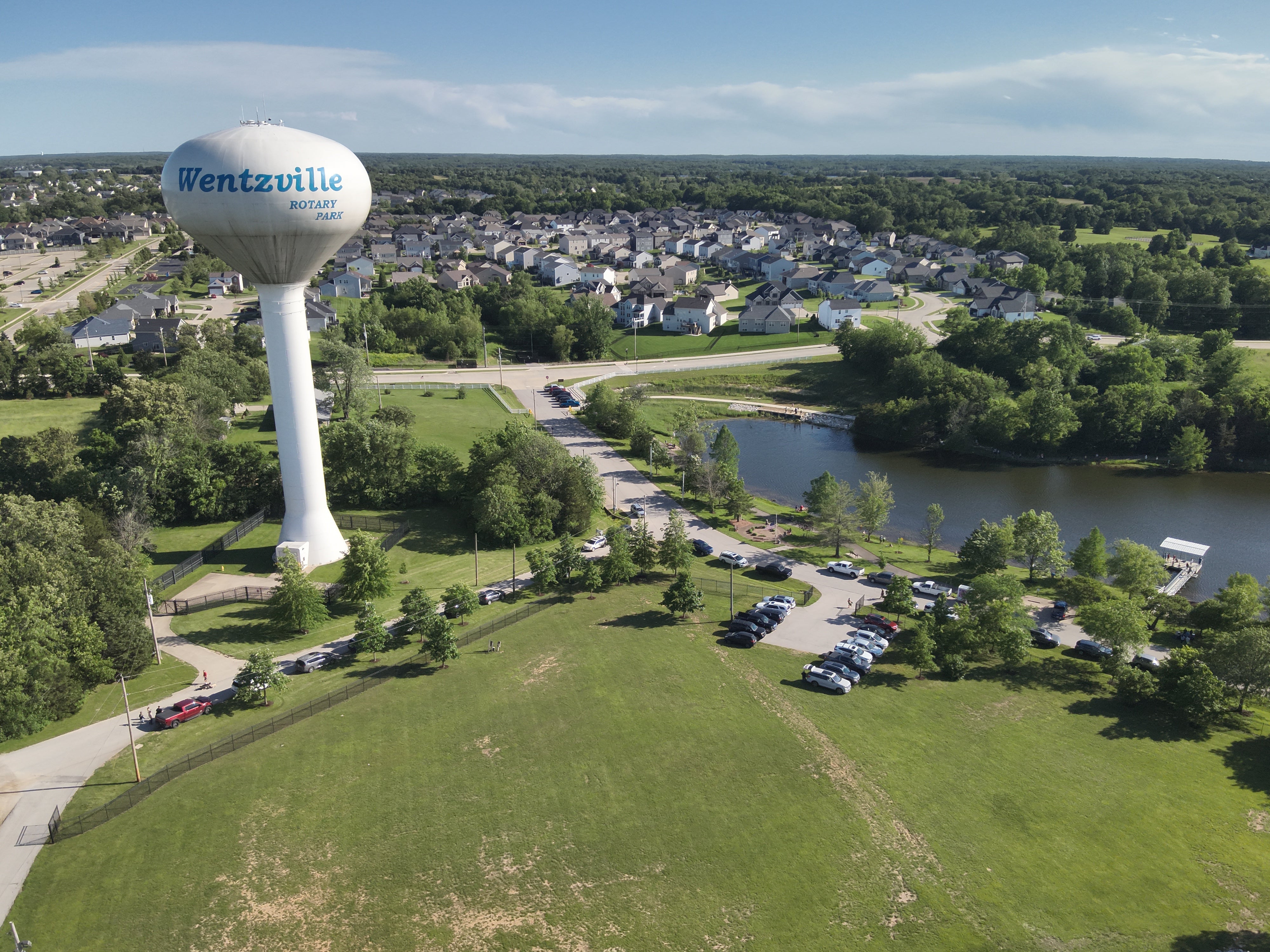 Aerial image of park