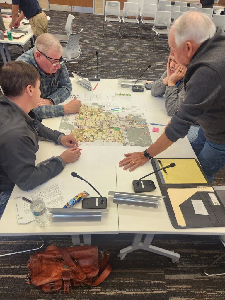 Board of Aldermen joint work session with Planning and Zoning Commission regarding future land use maps and planning.