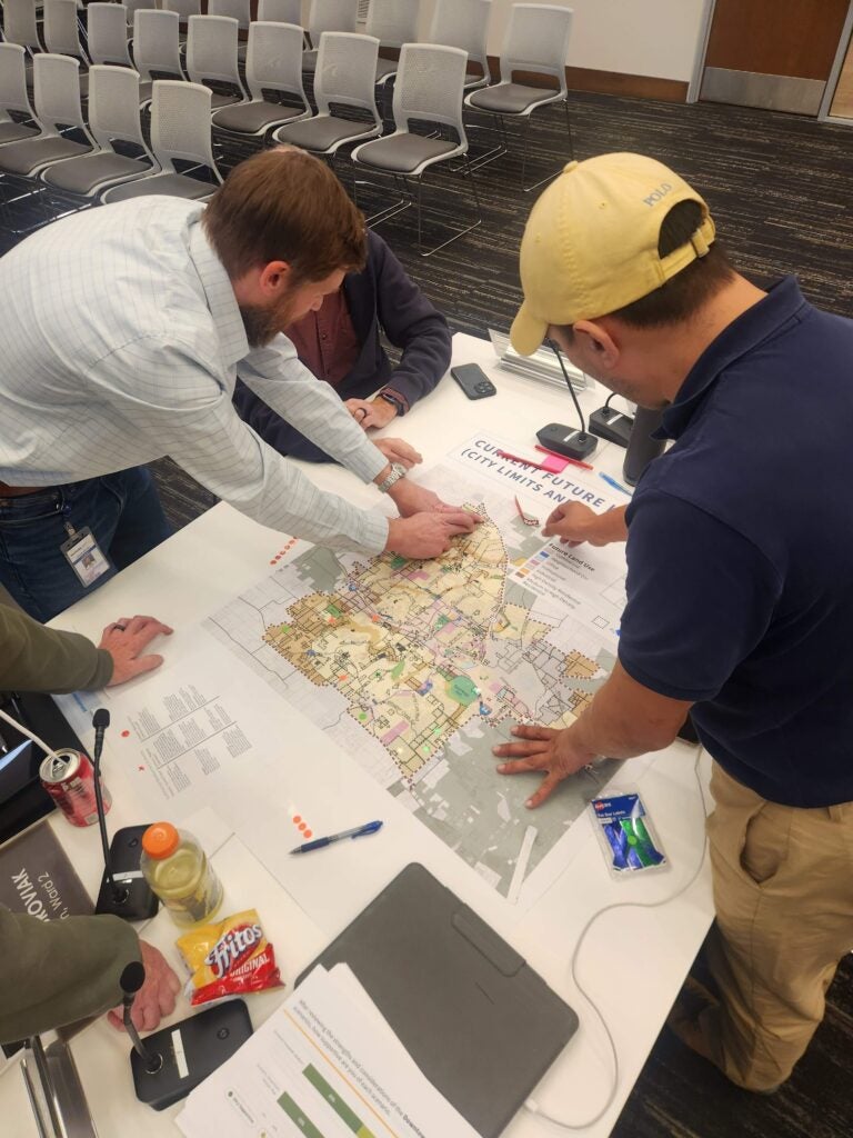 Board of Aldermen joint work session with Planning and Zoning Commission regarding future land use maps and planning.