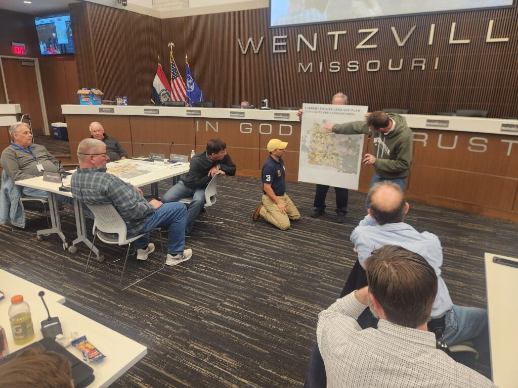 Board of Aldermen joint work session with Planning and Zoning Commission regarding future land use maps and planning.